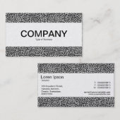 Mittenband - Random Spots - Weiß auf Schwarz Visitenkarte (Vorne/Hinten)