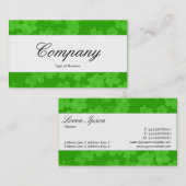 Mittenband - Script - Blume - Grün (33CC00) Visitenkarte (Vorne/Hinten)