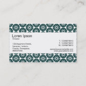 Mittenband - Starrad - Dunkelgrün auf Weiß Visitenkarte (Rückseite)