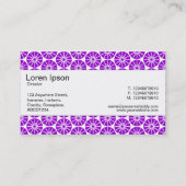 Mittenband - Starrad - Lila auf Weiß Visitenkarte (Rückseite)