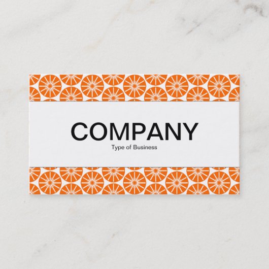 Mittenband - Starrad - Orange auf Weiß Visitenkarte (Vorderseite)