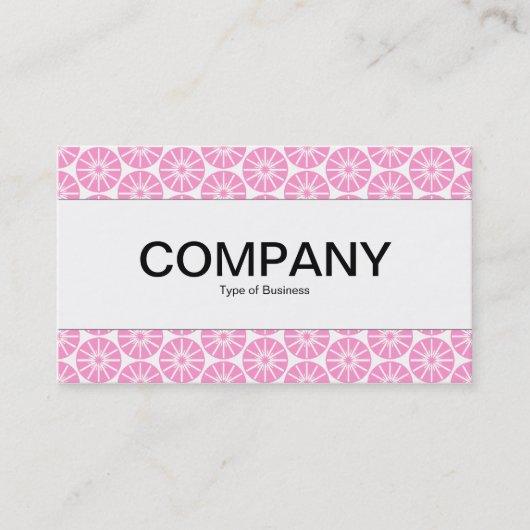 Mittenband - Starrad - Rosa auf Weiß Visitenkarte (Vorderseite)