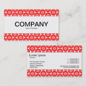 Mittenband - Starrad - Rot auf Weiß Visitenkarte (Vorne/Hinten)