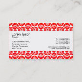 Mittenband - Starrad - Rot auf Weiß Visitenkarte (Rückseite)