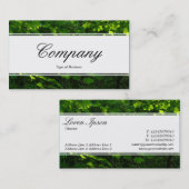 Mittenband (umgeben) - Script - Blätter des Frühli Visitenkarte (Vorne/Hinten)