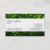 Mittenband (umgeben) - Script - Blätter des Frühli Visitenkarte (Rückseite)