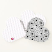 Mittenförmiges Schwarz-Weiß-Notebook Notizblock (Innenseite)