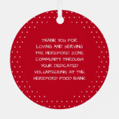 Mittens, die das Herz eines anderen Volunteers hal Ornament Aus Metall (Rückseite)