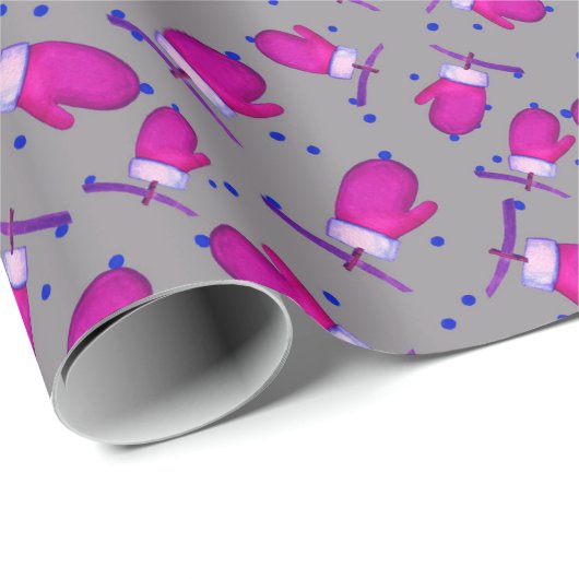 Mittens retro_grau geschenkpapier (Rolleneckpunkt)