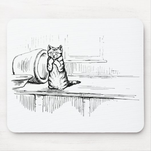 Mittens the Kitten (Scaredy Cat) (Beatrix Potter) Mousepad (Vorne)