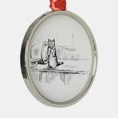 Mittens the Kitten (Scaredy Cat) (Beatrix Potter) Ornament Aus Metall (Rechts)
