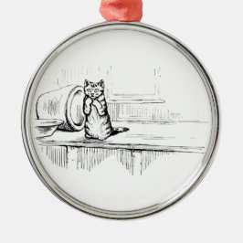 Mittens the Kitten (Scaredy Cat) (Beatrix Potter) Ornament Aus Metall