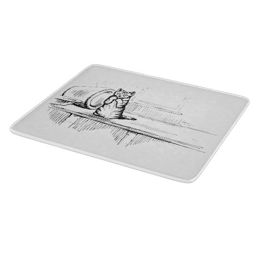 Mittens the Kitten (Scaredy Cat) (Beatrix Potter) Schneidebrett (Ecke)