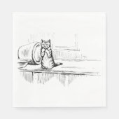 Mittens the Kitten (Scaredy Cat) (Beatrix Potter) Serviette (Vorderseite)