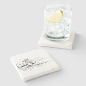 Mittens the Kitten (Scaredy Cat) (Beatrix Potter) Steinuntersetzer (Seitenansicht)