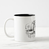 Mittens the Kitten (Scaredy Cat) (Beatrix Potter) Zweifarbige Tasse (Links)
