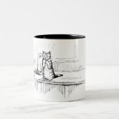 Mittens the Kitten (Scaredy Cat) (Beatrix Potter) Zweifarbige Tasse (Mittel)