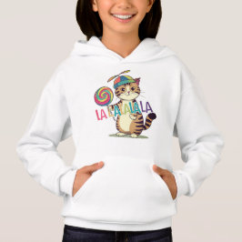 Mittenseitig: Spielerisches Katzen-Design Hoodie