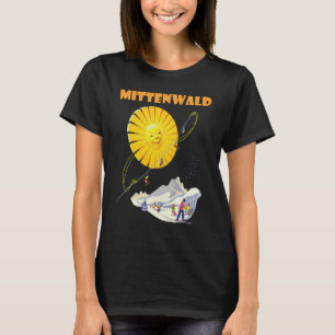 Mittenwald Alpen Sonnen Retro Reise T-Shirt