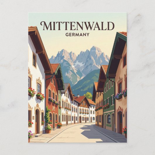Mittenwald Deutschland Postkarte (Vorderseite)