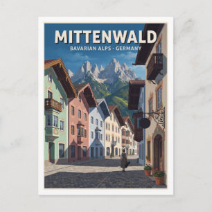Mittenwald Deutschland Reise Andenken Postkarte