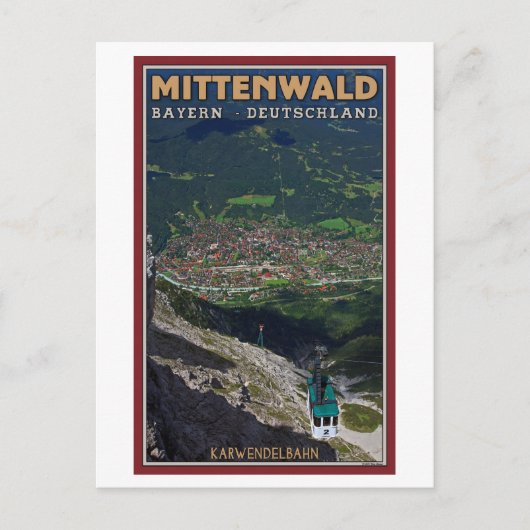 Mittenwald - Karwendelbahn Terminus Postkarte (Vorderseite)