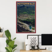 Mittenwald und Karwendelbahn Poster (Heimbüro)