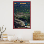 Mittenwald und Karwendelbahn Poster (Küche)