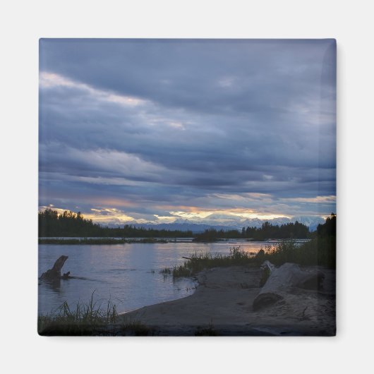 Mitternacht Alaska Sunset Magnet (Vorne)