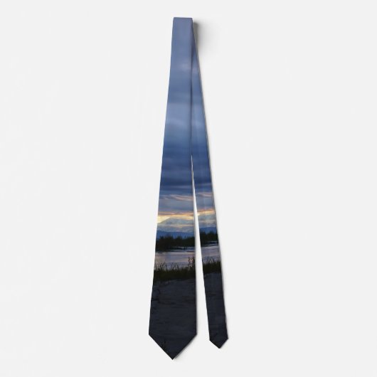 Mitternacht Alaska Sunset Neck Tie Krawatte (Vorderseite)