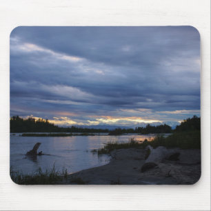 Mitternacht Alaskas Sonnenuntergang Mousepad