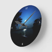 MITTERNACHT AM SEE RUNDE WANDUHR (Winkel)