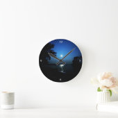 MITTERNACHT AM SEE RUNDE WANDUHR (Zuhause)