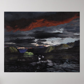 Mitternacht am Yukon River: Poster