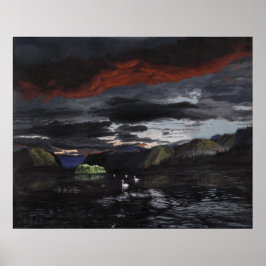 Mitternacht am Yukon River: Print Poster