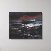 Mitternacht am Yukon River: Standardgröße der Lein Leinwanddruck (Vorderseite)