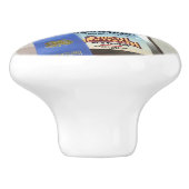 Mitternacht Ameraucana Champion Hühnerknopf ziehen Keramikknauf (Seitenansicht)