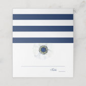 Mitternacht Anemone | Blumenhochzeit Platzkarte (Außenseite Aufgefaltet)