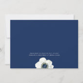 Mitternacht Anemone | BRAUTPARTY Einladung (Rückseite)