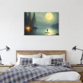 Mitternacht Angelkanvas Print Leinwanddruck (Insitu (Schlafzimmer))