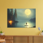 Mitternacht Angelkanvas Print Leinwanddruck (Insitu (Wohnzimmer))