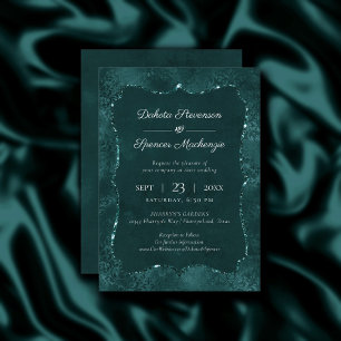 Mitternacht Aquamarin Romance Dark Satiny Grunge Einladung