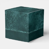 Mitternacht Aquamarin Romance | Dunkler Satiny Gru Geschenkschachtel (Rückseite)