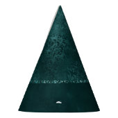 Mitternacht Aquamarin Romance | Dunkler Satiny Gru Partyhütchen (Links)