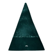 Mitternacht Aquamarin Romance | Dunkler Satiny Gru Partyhütchen (Rechts)