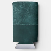 Mitternacht Aquamarin Romance | Dunkler Satiny Gru Selters Dosenkühler (Rückseite)