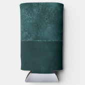 Mitternacht Aquamarin Romance | Dunkler Satiny Gru Selters Dosenkühler (Vorderseite)