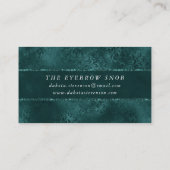 Mitternacht Aquamarin Romance | Satiny Grunge Bran Visitenkarte (Rückseite)