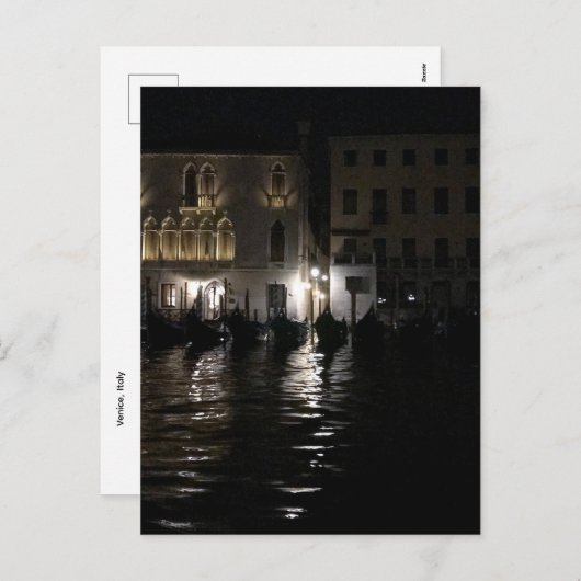 Mitternacht auf der Postkarte des Canal Grande (Vorne/Hinten)