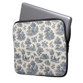 Mitternacht auf der Wiese - Blue Toile Laptop-Sieb Laptopschutzhülle (Vorderseite Links)